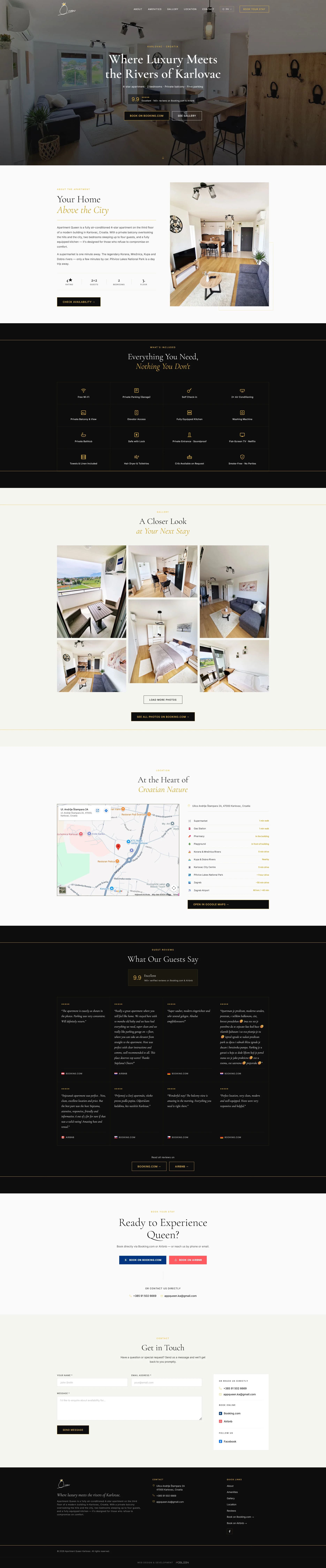 Premium web + SEO + foto za apartman